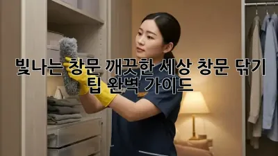빛나는 창문, 깨끗한 세상: 창문 닦기 팁 완벽 가이드